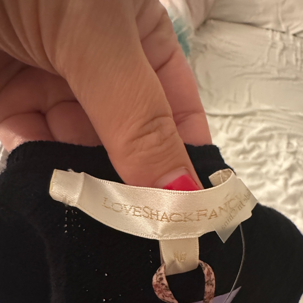 LoveShackFancy Black Ellaria Dress